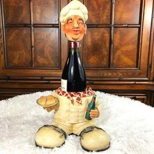 Heads Up Wine Holder Resin Stomper Chef